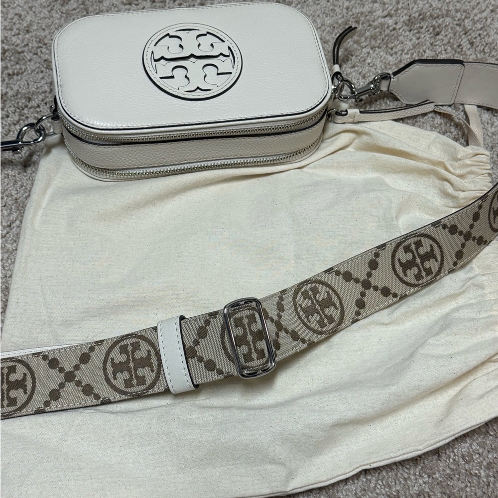 Tory Burch Ivory Mini Miller Crossbody Bag - Picture 5 of 9